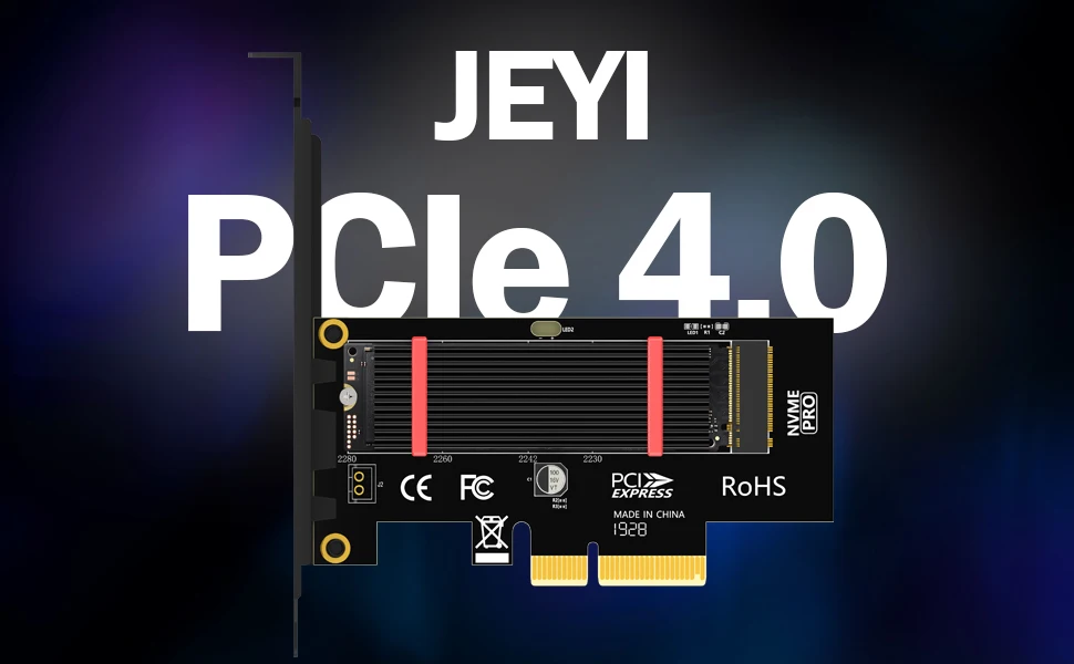 jeyi pcie ao adaptador de nvme com dissipador de calor de nvme placa de