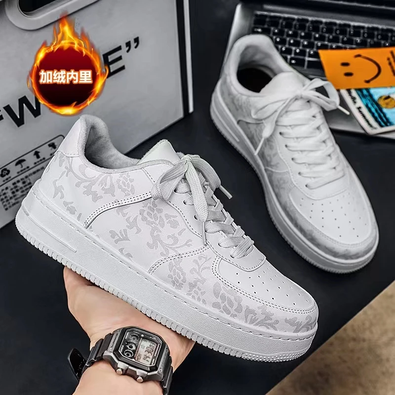 

Comfort for men's shoes tideway exercise shoes Korean joker Casual sports shoes young man shoes brushed leather facing shoes