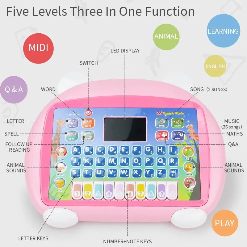 Toddler learning laptop toy sensory educational games for boys age 2-4 preschool