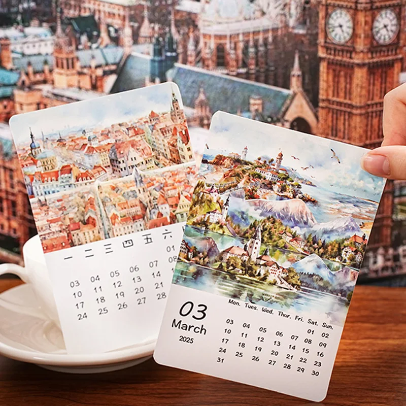 Mr Paper, 6 Rolls/Bag Along the Scenery Series Cityscape Paper Tape Set Colourful Tape Stickers Stationery Supplies Washi Tape 4