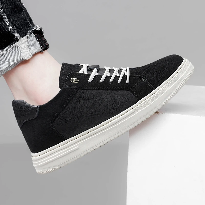 Luxury mens elevator shoes height increase invisible 8cm heighten increasing sports sneakers elevate taller lift leather shoes