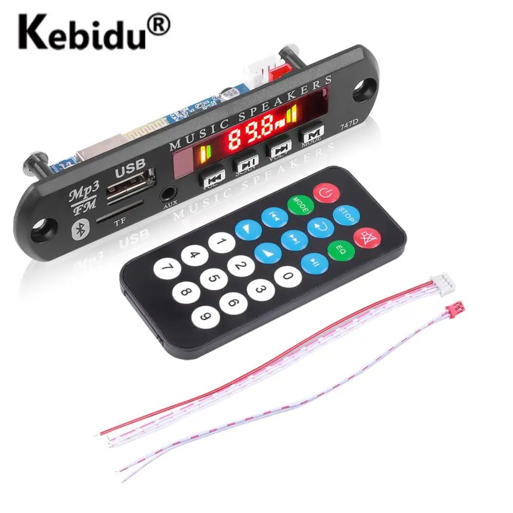 

Bluetooth 5.0 Music Player Decoding Board Module 9V-12V Support USB TF FM Radio Module Wireless Bluetooth Car Kit MP3 Player