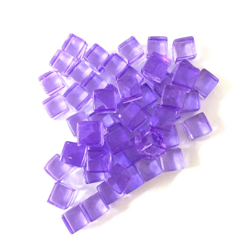 Vibrant Multicolor Crystal Dice Set - 50 Piece Collection