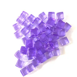 Vibrant Multicolor Crystal Dice Set - 50 Piece Collection (Clear Purple)