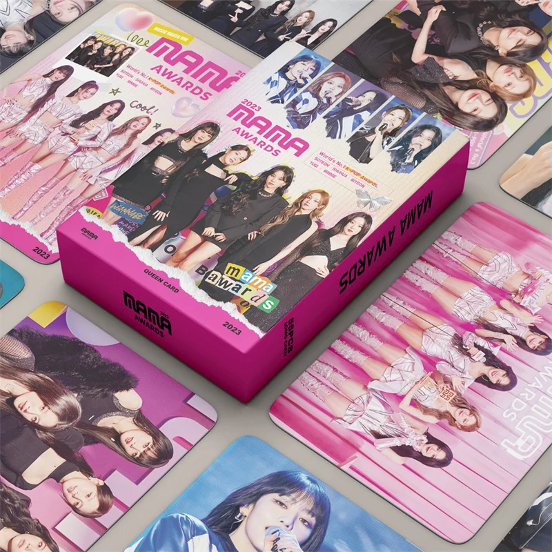 

55pcs/set Kpop GIDLE 2023 MAMA AWARDS Lomo Cards (G)I-DLE Album Girls I Burn Photo Card Postcard Fans Gift Yuqi Soyeon MINNIE