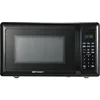 Compact countertop microwave with LED display, 700W, 10 power levels, 6 auto menus, glass turntable and child safety lock 1