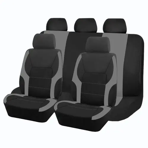 AUTO PLUS Sports Universal Polyester Car Seat Cover Set Fit Most Car Plain Fabric Bicolor Stylish Car Accessories Seat Protector - Image 24