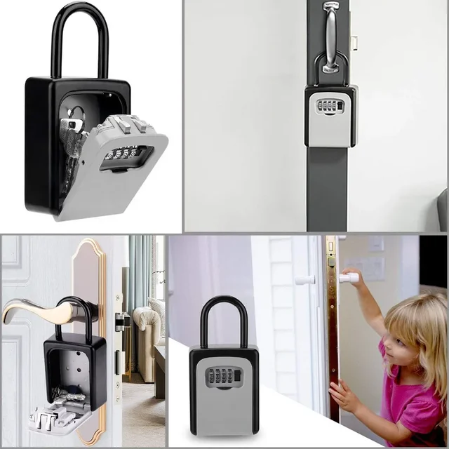 Secure External Password Storage Padlock Combination Lock Key Safe Key Box Lock box For Keys Lock Boxes key password box 5