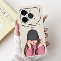 Tecno Pova 6 Pro Candy Painted Soft TPU Phone Case - New Fashion Bumper Cover for Tecno Pova 6 (White 1025)