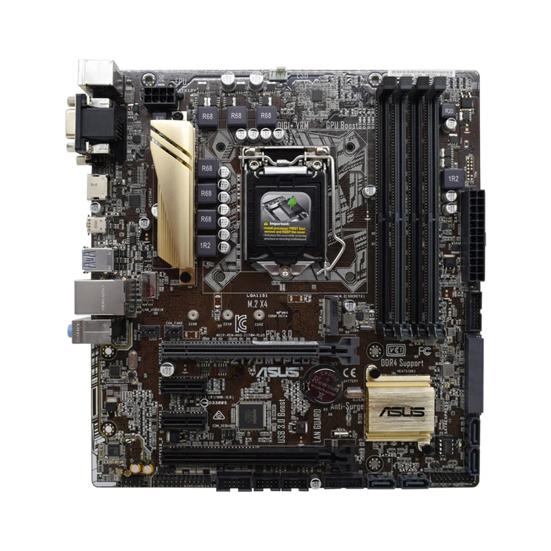 ASUS Z170M-PLUS Motherboard Supports i7 3770K 6700K 6600K i5-6600K