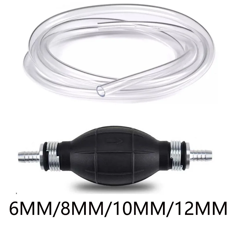 Fuel Pump Hand Fuel Pump Line Rubber Aluminum Hand Primer Bulb Diesel Oil Transfer Petrol For Car Boat Marine Outboard 6mm/8mm/10mm/12mm