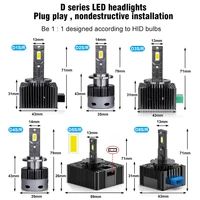 Dualvision D3S LED Headlights HID D1S D2S D4S D5S D8S D1R D2R D3R Turbo LED 30000LM Two-sided CSP Chip 6500K 4300K 90W Plug&Play - Image 6