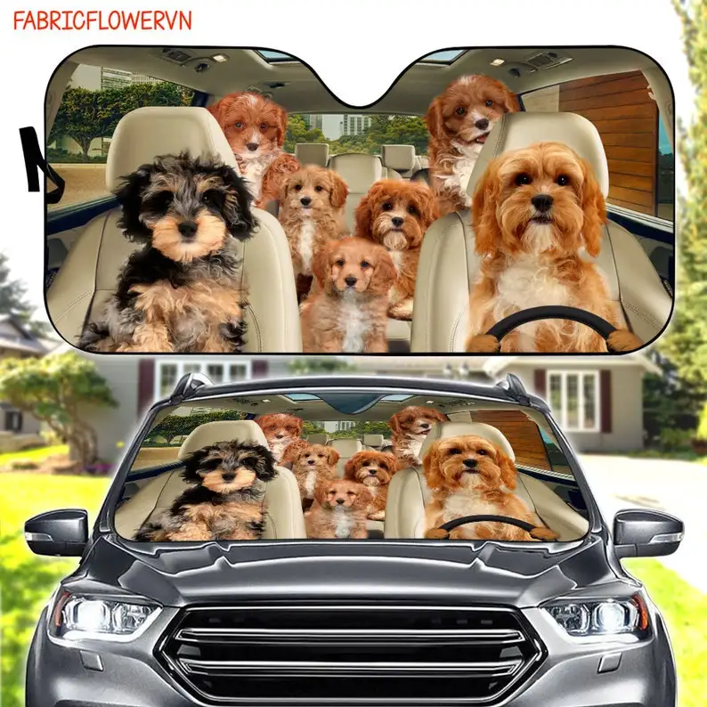 

Cavapoo Car Sunshade, CavapooCar Decoration, Cavapoo Windshield, Dog Lovers Gift, Dog Car Sunshade, Gift For Mom, Gift For Dad