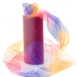 Assorted Glitter Rainbow Tulle Netting Roll - Vibrant Colors for DIY Crafts and Party Decor (Rainbow Deep)