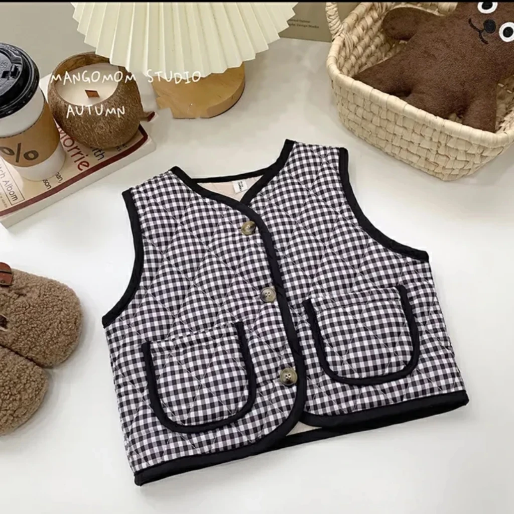 Korean Style Fashion Children Waistcoat New Autumn Winter Warm Sleeveless Jacket Kids Vest Girls Clothing children vest