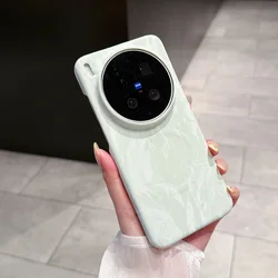 Velvet Leather Magnetic Matte Skin Phone Case - Half Pack Design for Vivo X300 (Mint Green)