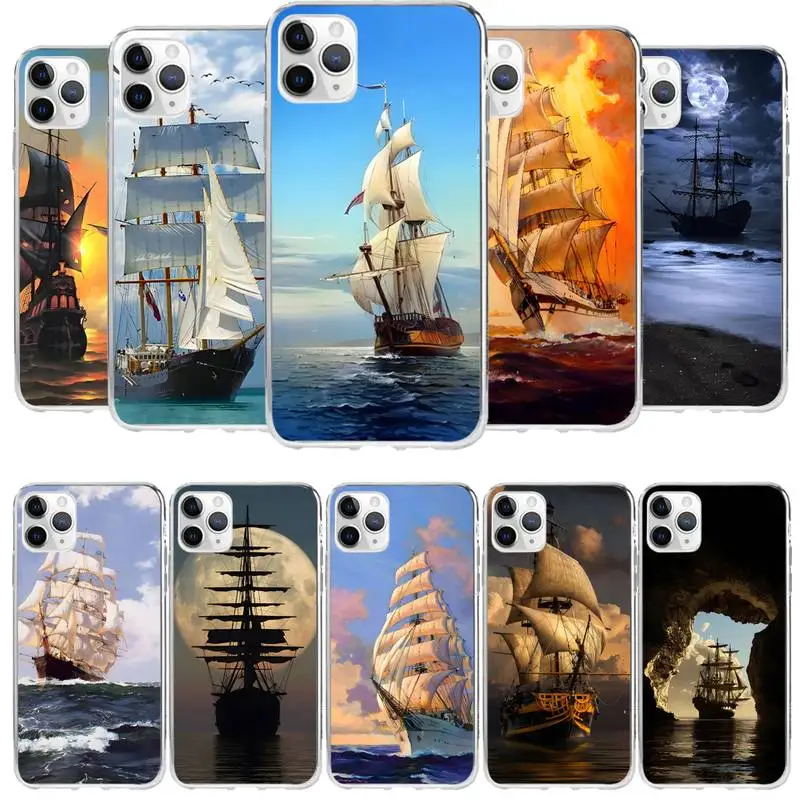 Custodia Per Telefono Barca A Vela Per Xiaomi 11 9T 10T Note 10 Pro Lite Redmi K20 Pro 7 7A 8 9 9A Redmi Note 8 Pro T Note1 Trasparente