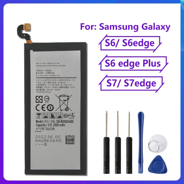 Bateria do telefone Samsung Galaxy, EB-BG920ABE, EB-BG920ABA, SM-G920K, V,  T, A, I, F,