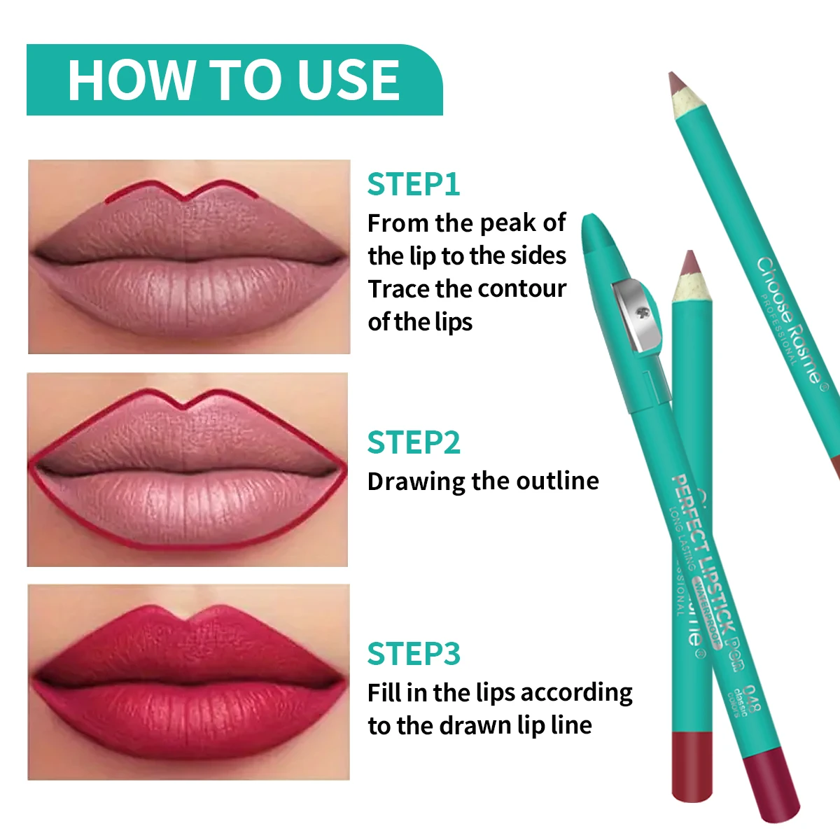 12 pcs Lip Liner Pencil Set Matte Lipliner Pencil Lipstick Waterproof Long Lasting  Nude Contour Lipstick Pen Lip Tint Cosmetics 5