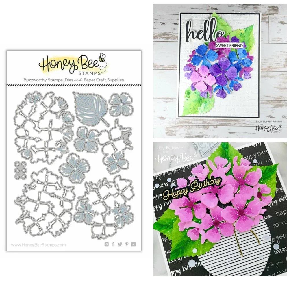 데미티 허니비 다이 레이어 꽃 절단 다이, 금속 절단, DIY 금형, 스크랩북 종이 제작, 수제 공예, 2023 신제품