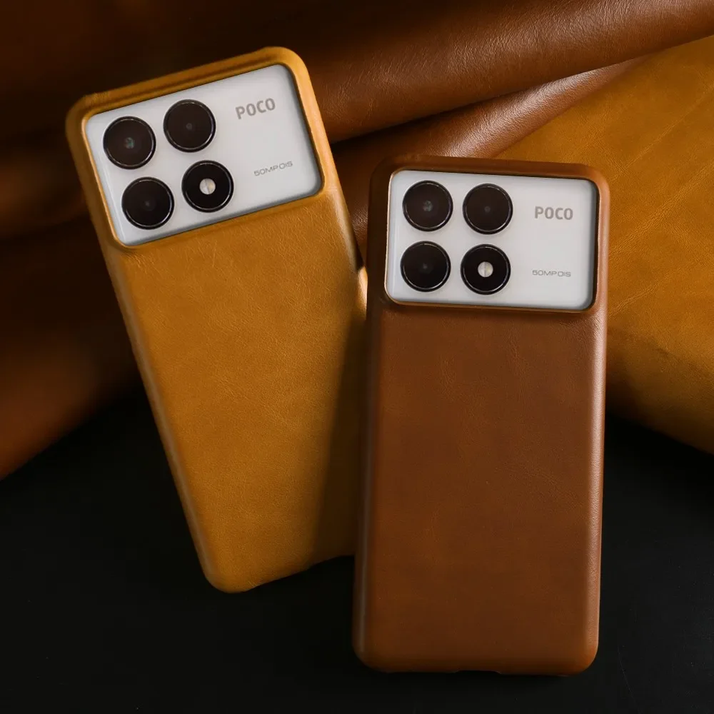 Luxurious Oil Wax Pattern Genuine Leather Phone Case - Premium Protective Back Cover