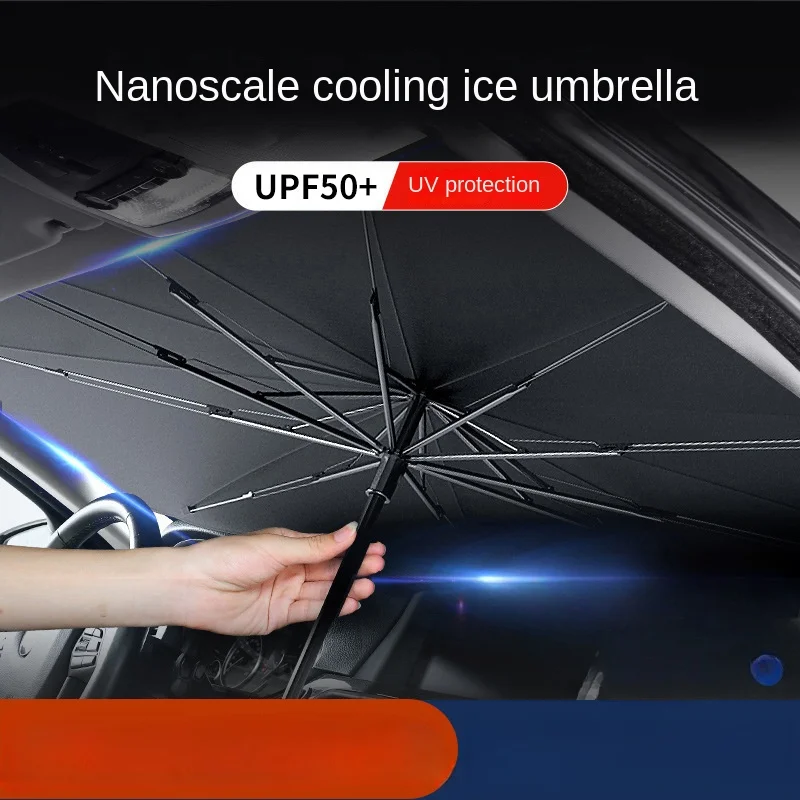 

Car Windshield Sunshades Cover Foldable Sun Shade Umbrella Sunblind For Tesla Front Window Sun Protection