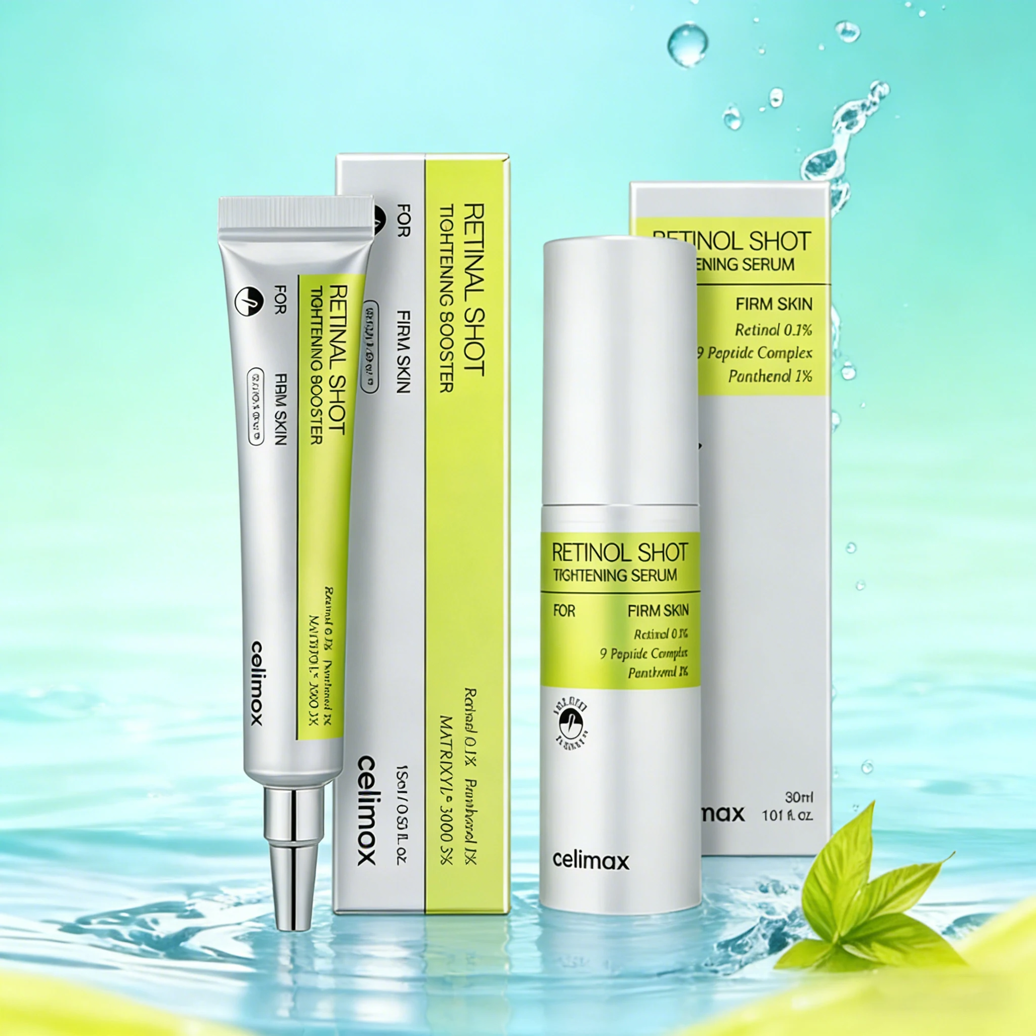 Celimax The Vita A Retinal Shot Booster Rassodante per Occhi e Viso 15ml/30ml Set Siero Riparatore Bellezza Cura della Pelle