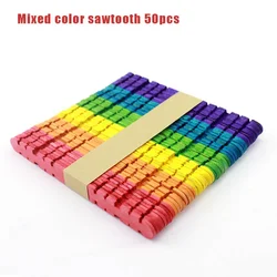 50Pcs Natural Wood Craft Sticks for Creative DIY Projects and Art Crafts (Colorful 50pcs)