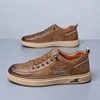 Men Outdoor Non-Slip Men's Sneakers Soft-Sole Rubber Man Breathable Trendy Skate Shoes New Mens Leather Casual Shoes
