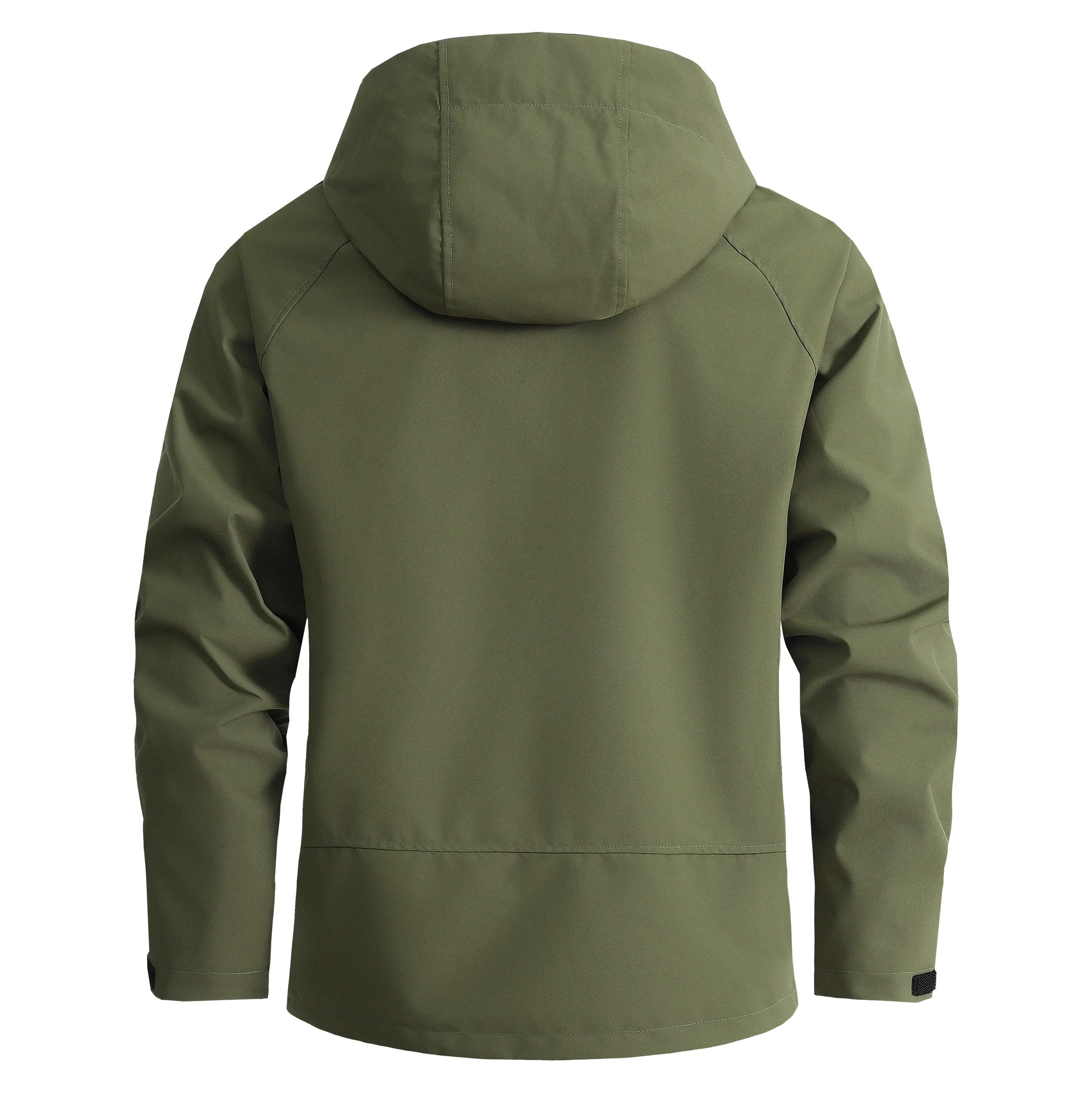 Men's Waterproof Windbreaker Jacket with Mesh Lining, 10 Colors