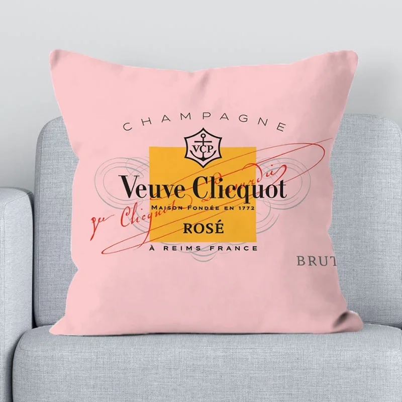 

Veuve Clicquot Pillowcase 45*45 Cojines Sleeping Pillows for Bedroom Luxury Sofa Cushions Covers Home Decor Cushion Cover 45x45