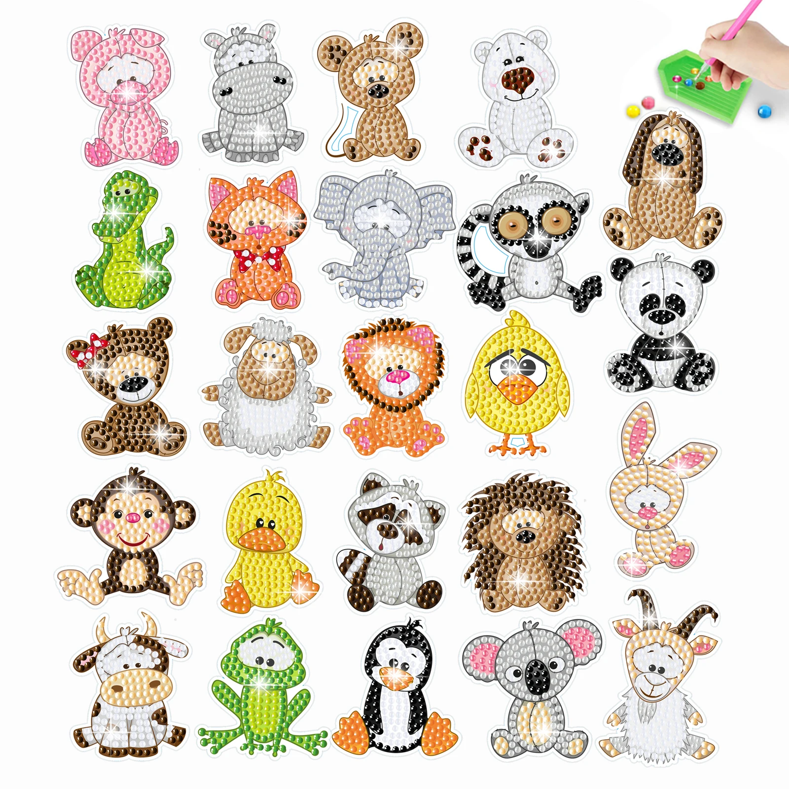 DIY Kids Animals Diamond Art Stickers