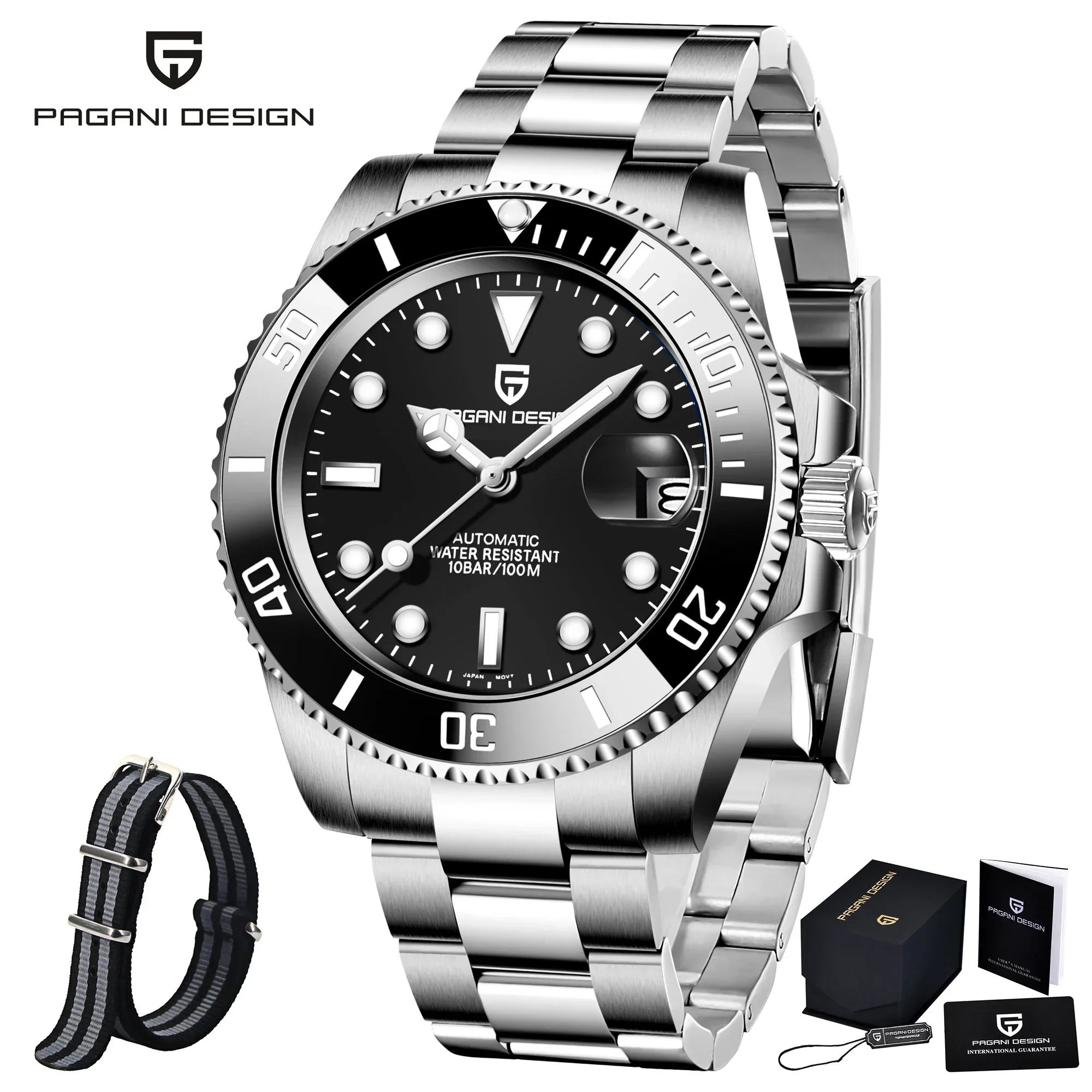 PD1661 パガーニデザイン 40mm 自動巻き ミヨタ-8215 スポーツ メンズ