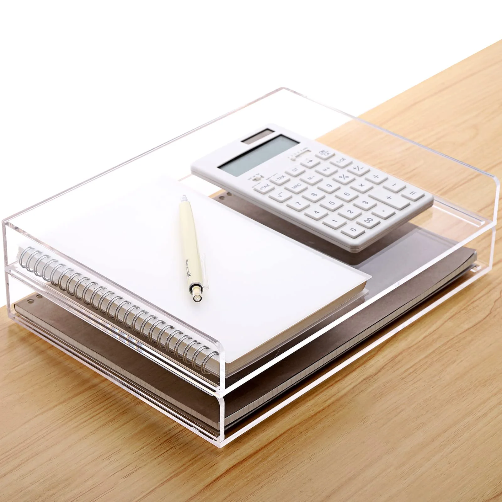 2-layer-file-tray-document-stackable-paper-letter-tray-desk-organizer-acrylic-sorter-tray-clear
