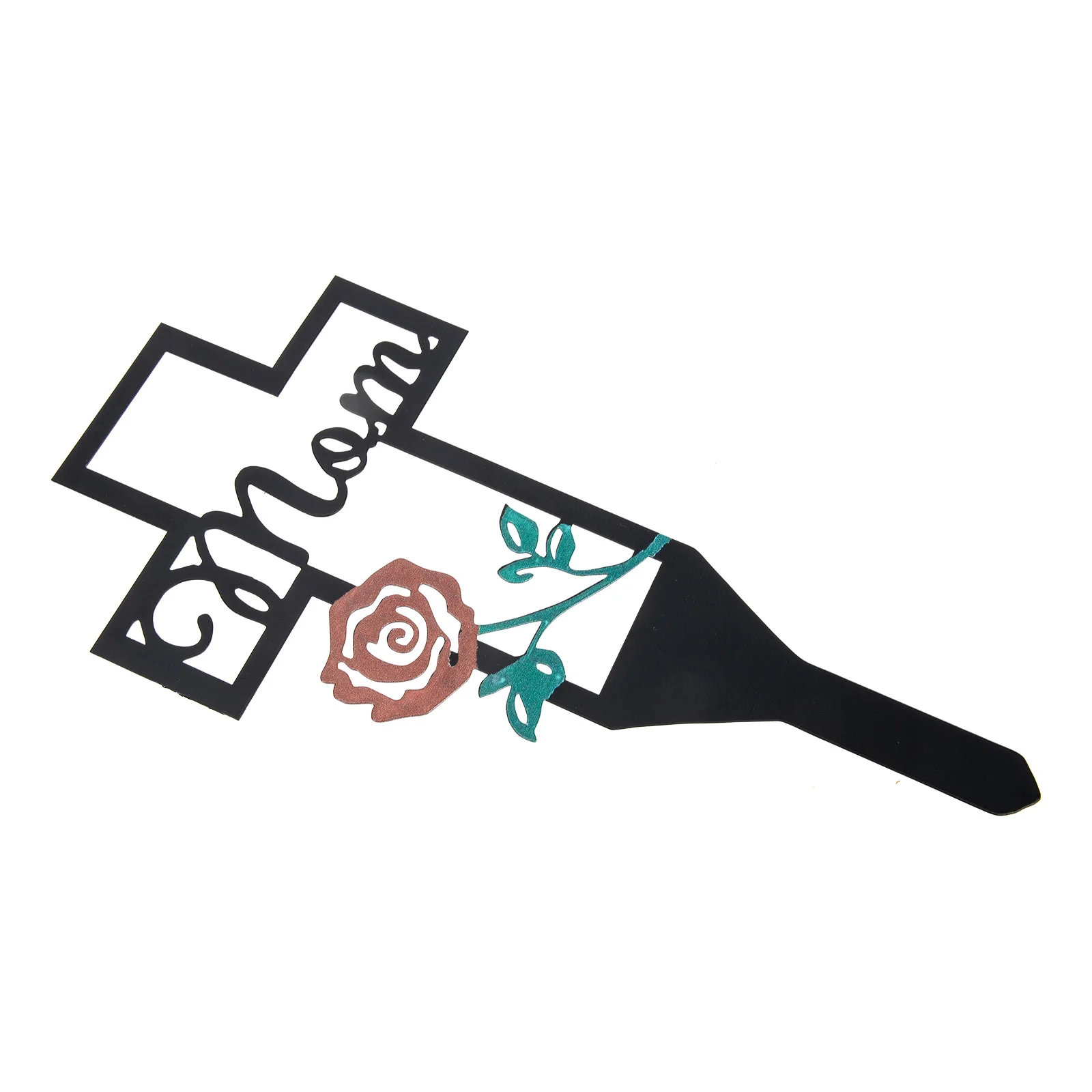 

Cemetery Insert Mom Plaque Ground Ornaments Decor Decorative Stake Flowers Courtyard Iron Dad Adornment