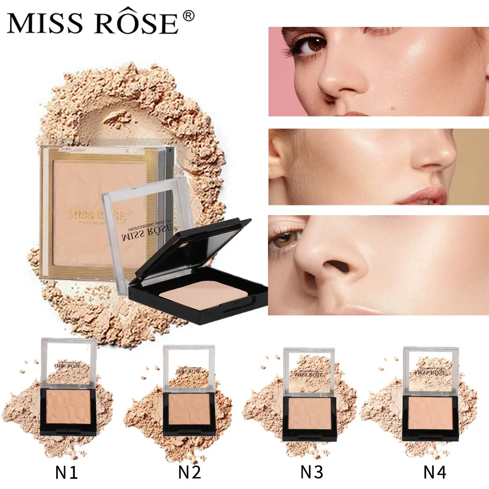 

Натуральная водостойкая пудра для жирной кожи MISS ROSE Beauty, пудра для влажного печенья двойного назначения, оптовая продажа, Лидер продаж