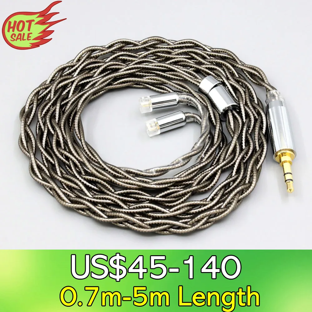 

LN008202 99% Pure Silver Palladium + Graphene Gold Earphone Shielding Cable For Sennheiser IE8 IE8i IE80 IE80s Metal Pin