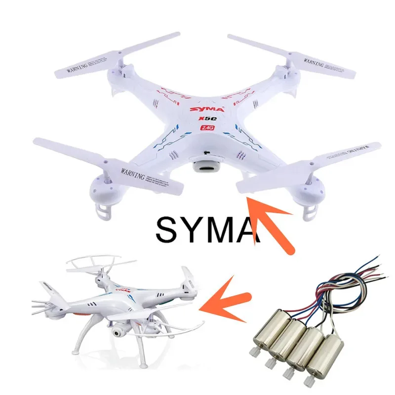 Lot de 4 moteurs avec engrenage pour drone Syma X5S X5C X5SC X5HW