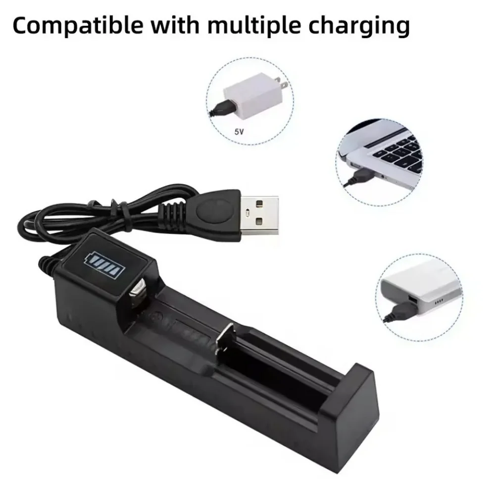 18650 배터리 충전기 1-4 슬롯 듀얼 18650 충전 3.7V 충전식 리튬 배터리 USB 충전기 16340 14500 18650 26650