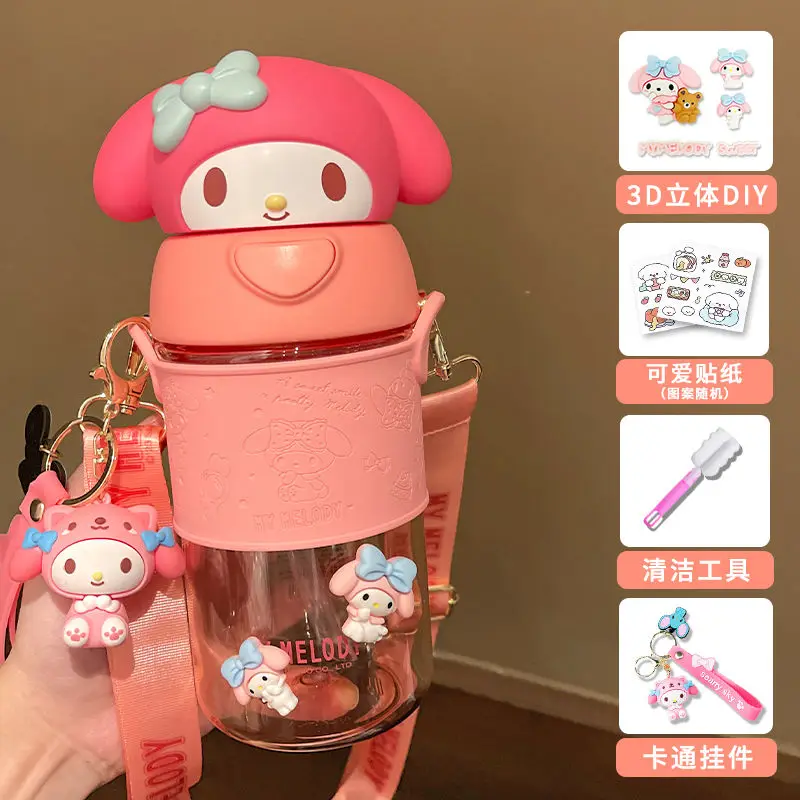 

Аниме Kuromi Cinnamoroll Hellokittys Sippy чашка мультфильм милые дети студенты большой емкости портативная бутылка для воды подарок для детей