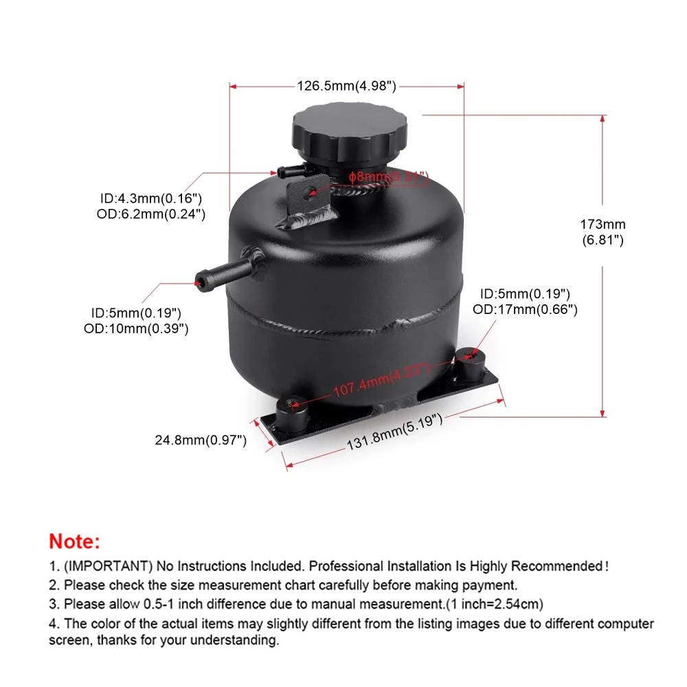 Coolant Header Expansion Overflow Water Tank Cap For 02-08 BMW Mini Cooper S R52 R53