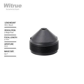 Wittrue 핀홀 렌즈, CCTV 보안 카메라용 마운트, 3.7mm, 2 메가픽셀, 1080P 1/2.7 인치, F2.5, M12
