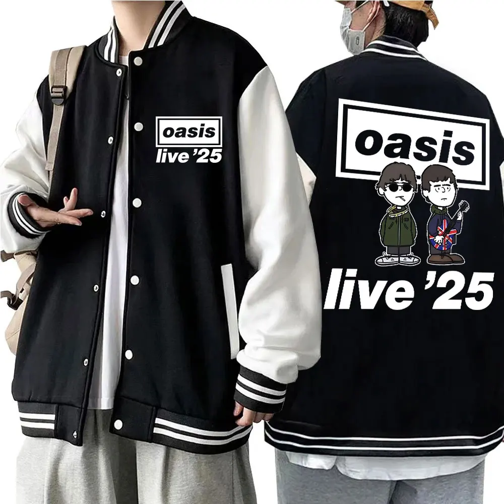 ジャケット・アウター oasis Live '25 Logo Harrington Jacket S Live '25 Logo Harrington Jacket Black – Oasis Live '25