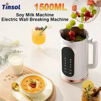 Machine à lait de soja électrique multifonction de 1500ml, avec grand écran tactile, mélangeur à 10 lames, mélangeur et machine à lait de noix 1