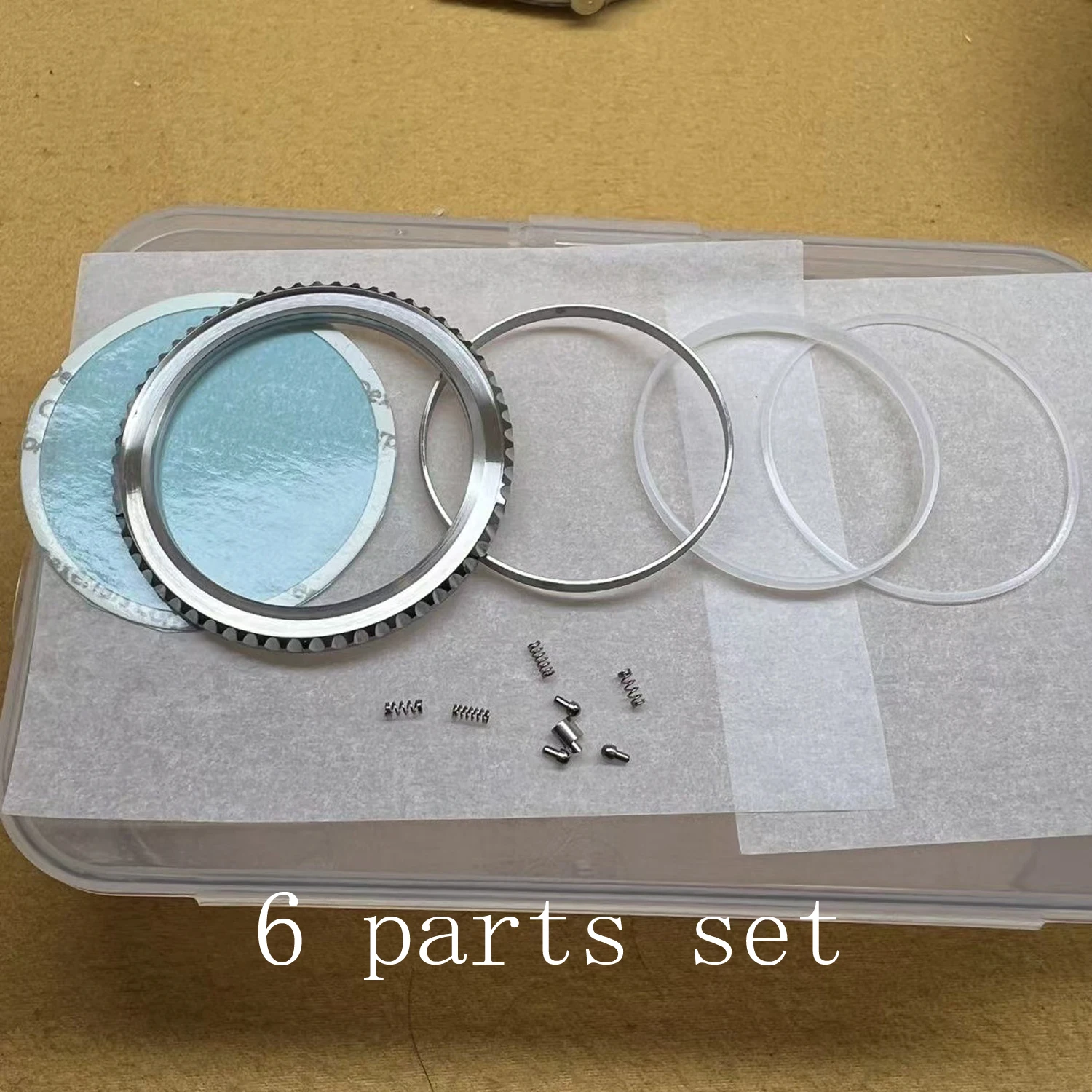 

40mm SUB Style Rotating Ring parts Metal Ring for watch Included 6 parts Gasket 120 Clicks 6 parts