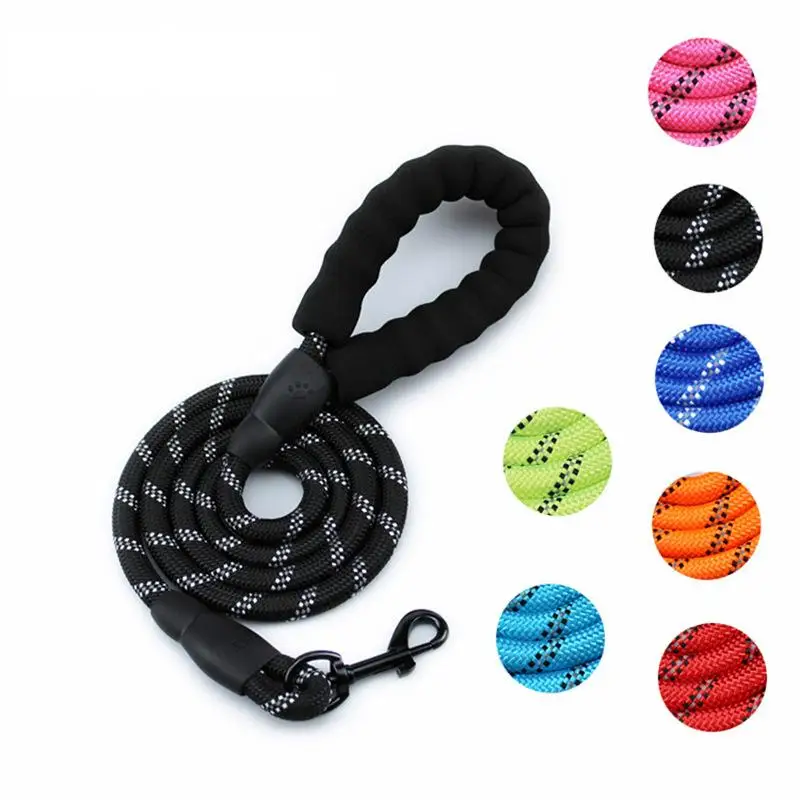 

OUZEY 150cm Reflective Strong Dog Leash Comfortable Outdoor Walking Pet Leash For Small Medium Big Dogs Puppy Pet Supplies