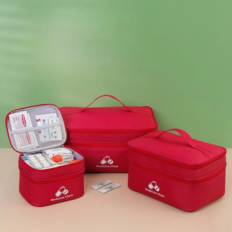 Outdoor Portable Medicine Storage Bag First Aid Bag Medicine Box Emergency Epidemic Prevention School Health