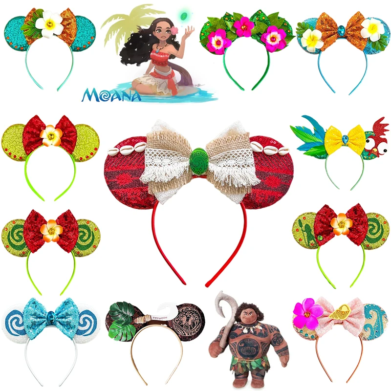 Disney-Moana-Ears-Headbands-For-Women-Hook-Bow-Maui-Hairband-Girls ...
