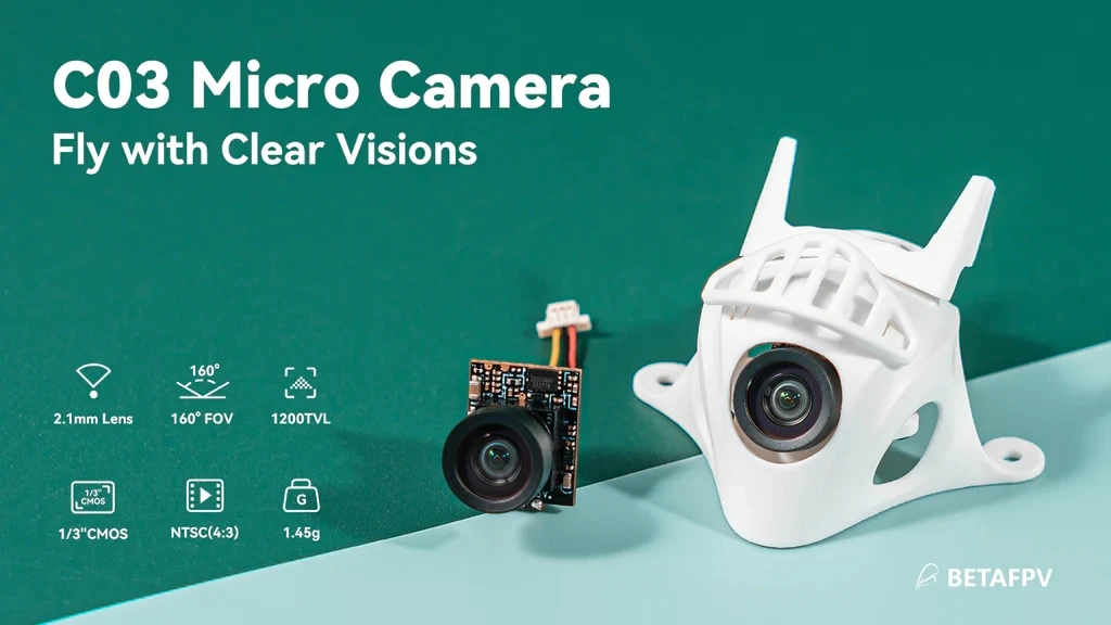 Caméra FPV Micro BETAFPV C03 2.1mm 160° pour Drone FPV
