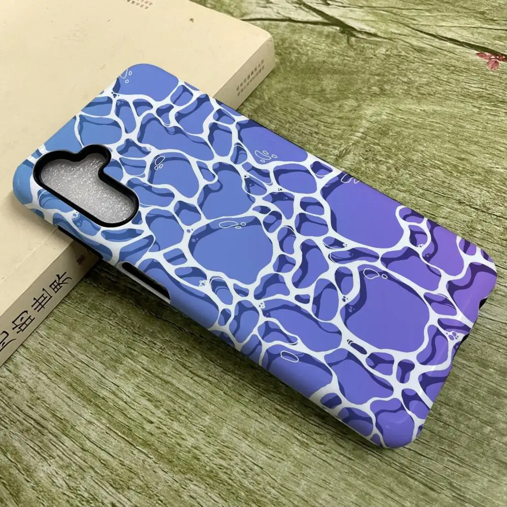 Luxury Double-Layer Phone Case with Abstract Blue Design